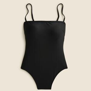J.Crew Squareneck Black Minimalist Chic 90s One Piece Swimsuit 8